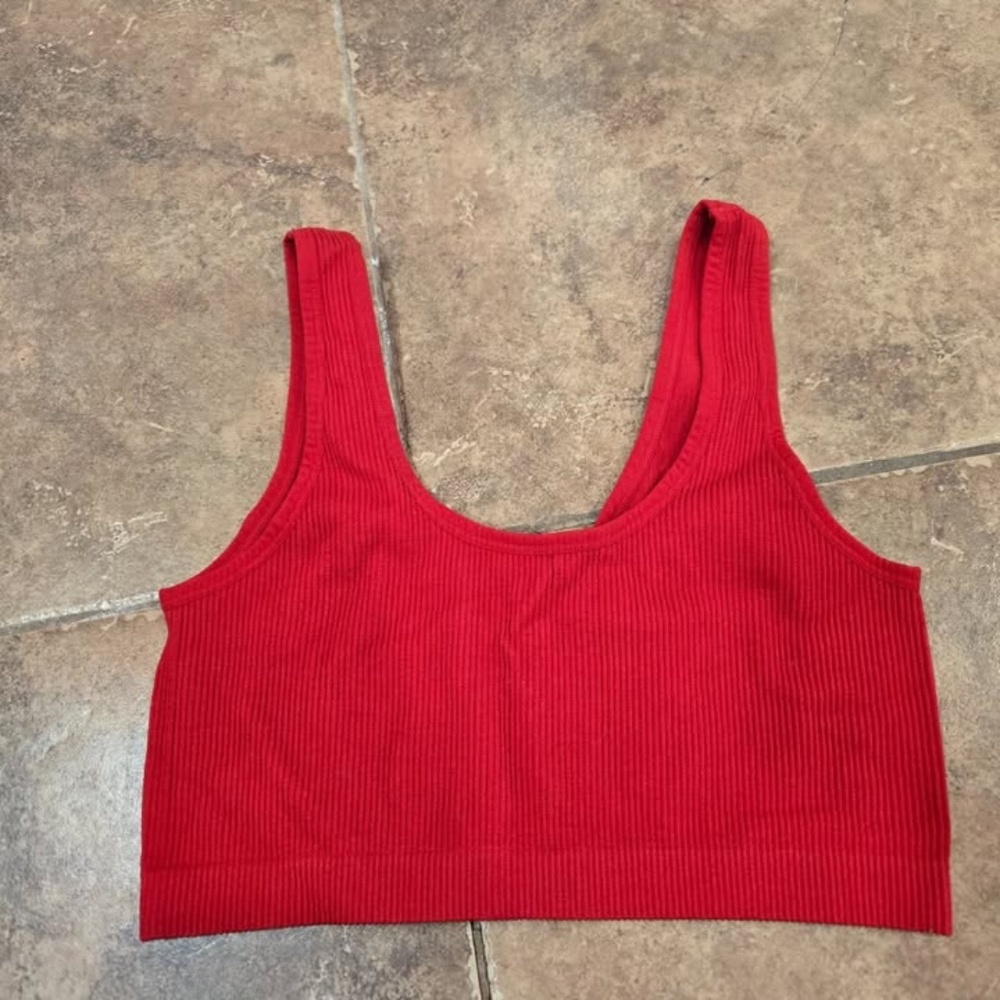 Colsie Ribbed Bralette Tank (Size L) - Picture 2 of 3